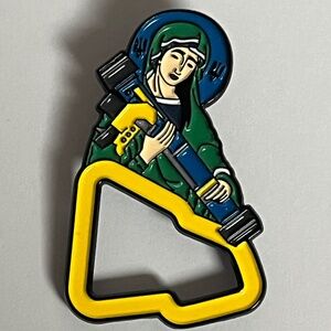 Virgin Mary Javelin Missile New Era Frame Hat Pin Pins Hats Bag Fitted Yellow